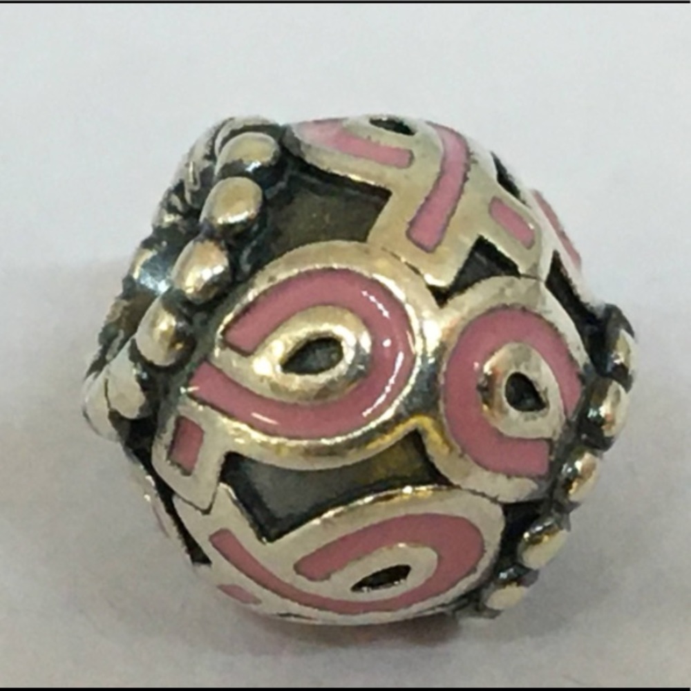 Group 1: Pink Ribbon Pink Enamel 790755EN24 Pandora Charm$15.00 Good Condition